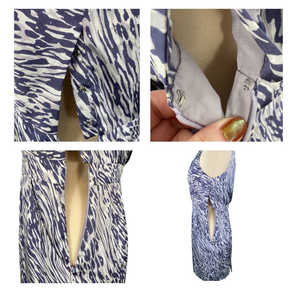 BCBGeneration Lilac Zebra Print Sleeveless Mini Dress - Picture 13 of 16